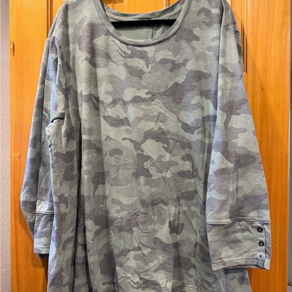 Camouflage Long Sleeve Women's Top